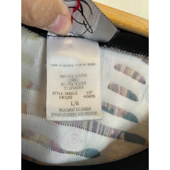 Libra babydoll tank top colorful stretchy sleeveless distressed art y2k Size L - Picture 5 of 6